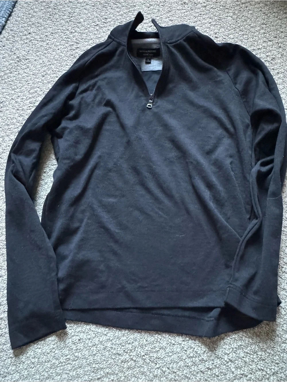 Banana Republic Black Zip-Neck Sweater